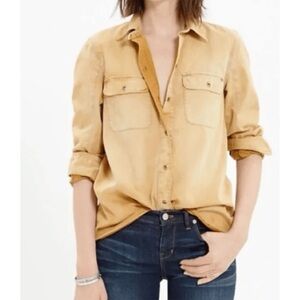 Madewell Tan Button Down Shirt